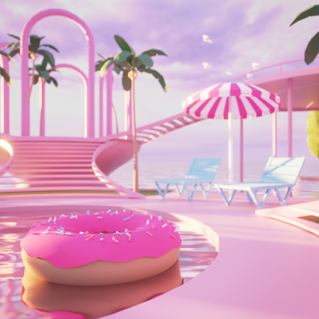 Barbie dollhouse render