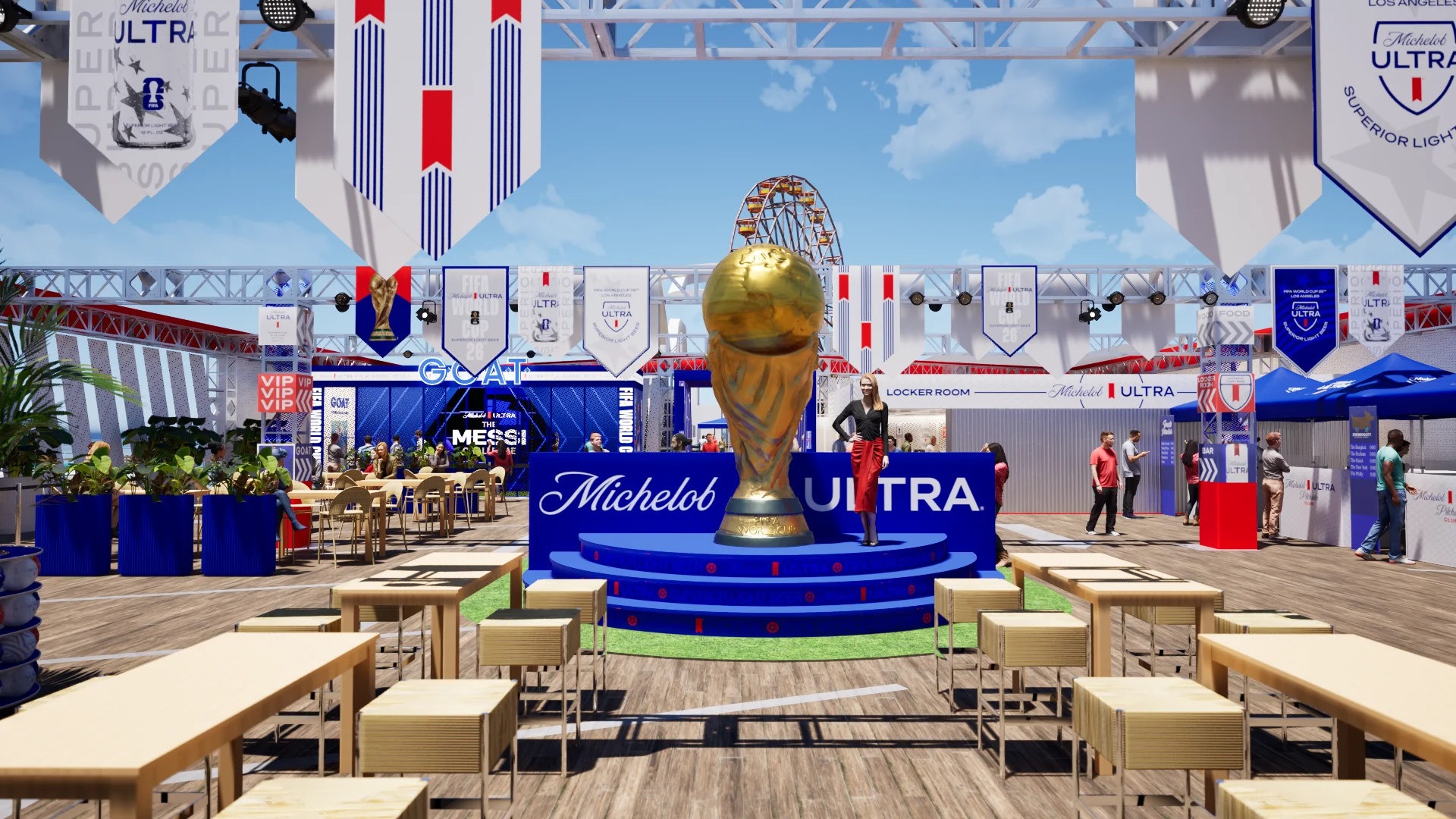 Michelob ULTRA Pitchside Club on the Santa Monica Pier during FIFA World Cup 2026